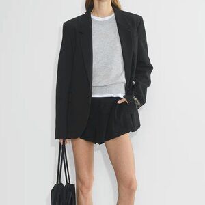Babaton Aritzia Intercom Crepe High-rise Pleated Shorts